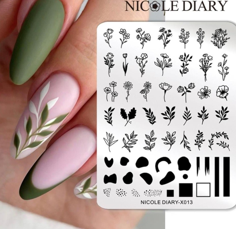 Matrita metalica stampila unghii Nicole Diary X013