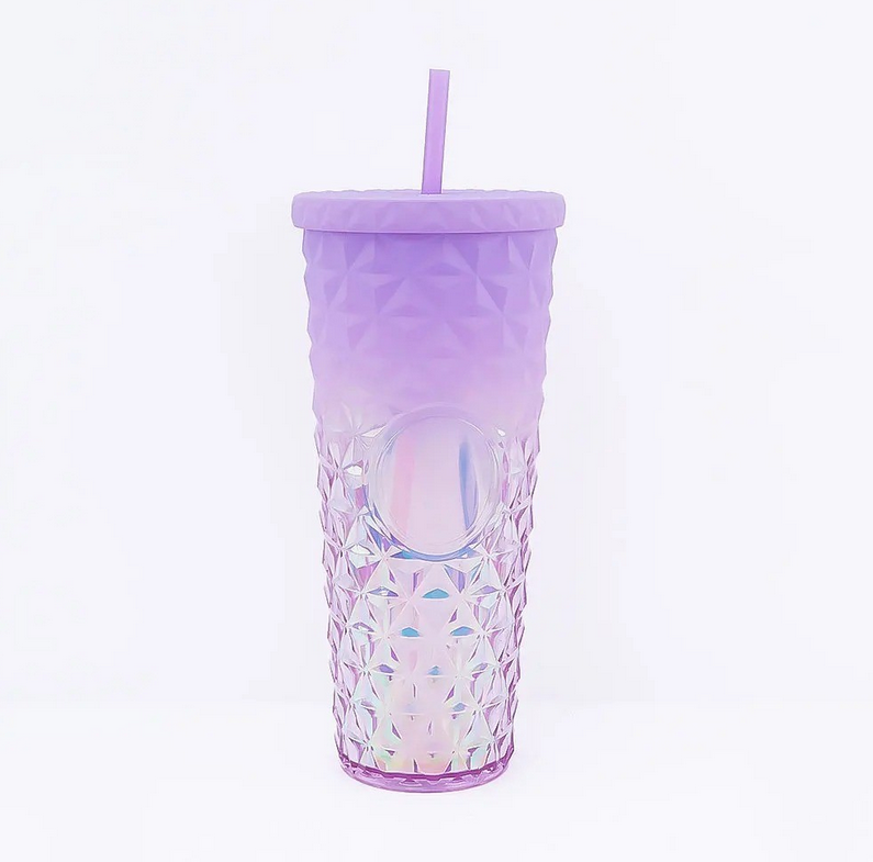 Cana cu Pai pentru Adulti, MOV, Plastic, 710 ml   MIX14998
