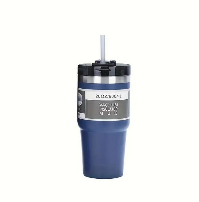 Termos Adulti, Otel Inoxidabil, cu Pai, Bleumarin, 600 ml   MIX15010