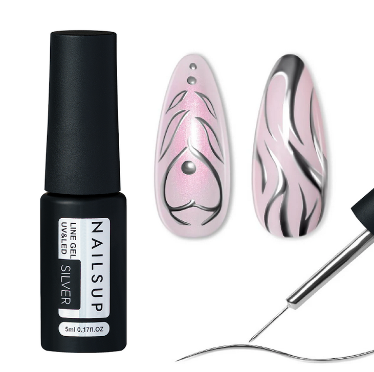 Liner Chrome Silver Gel Nailsup 5g