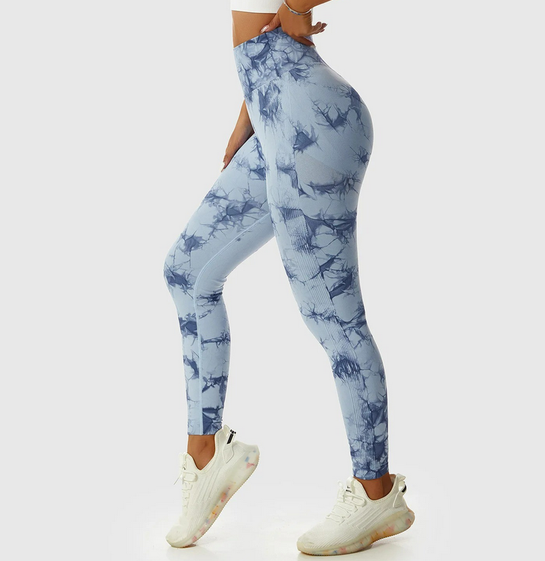 Colanti Sala WNY PRO Tie Dye, Fara Cusatura, Modelatori, Cu Talie Inalta, Bleu Si Albastru - L, MIX13514-933