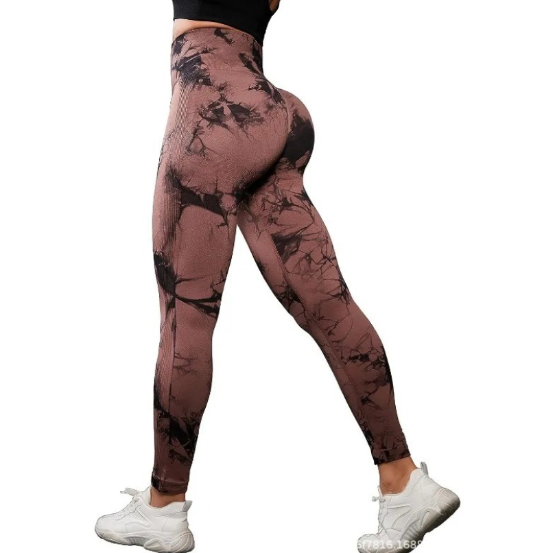 Colanti Sala WNY PRO Tie Dye, Fara Cusatura, Modelatori, Cu Talie Inalta, Maro Si Negru - S, MIX13521-923