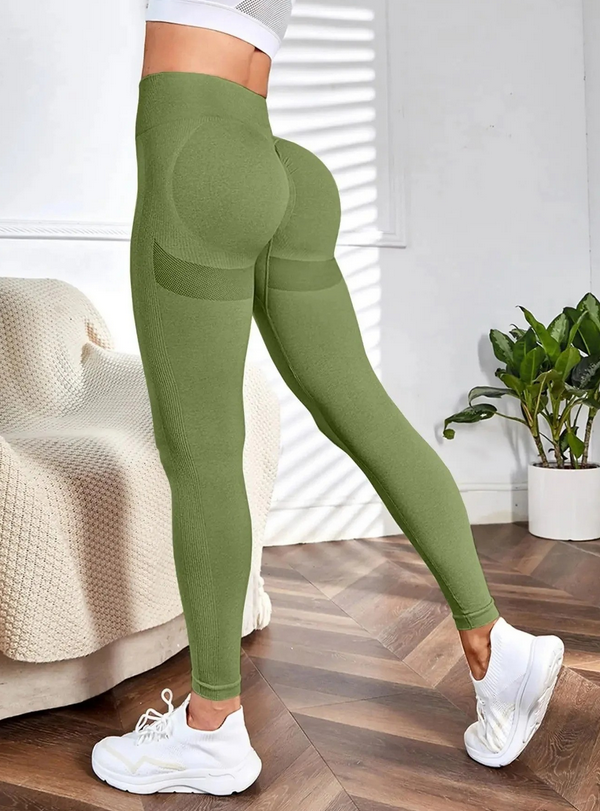 Colanti Sala Lungi, Modelatori, Model Push Up, cu Talie Inalta, Verde Deschis - S, MIX13541-946