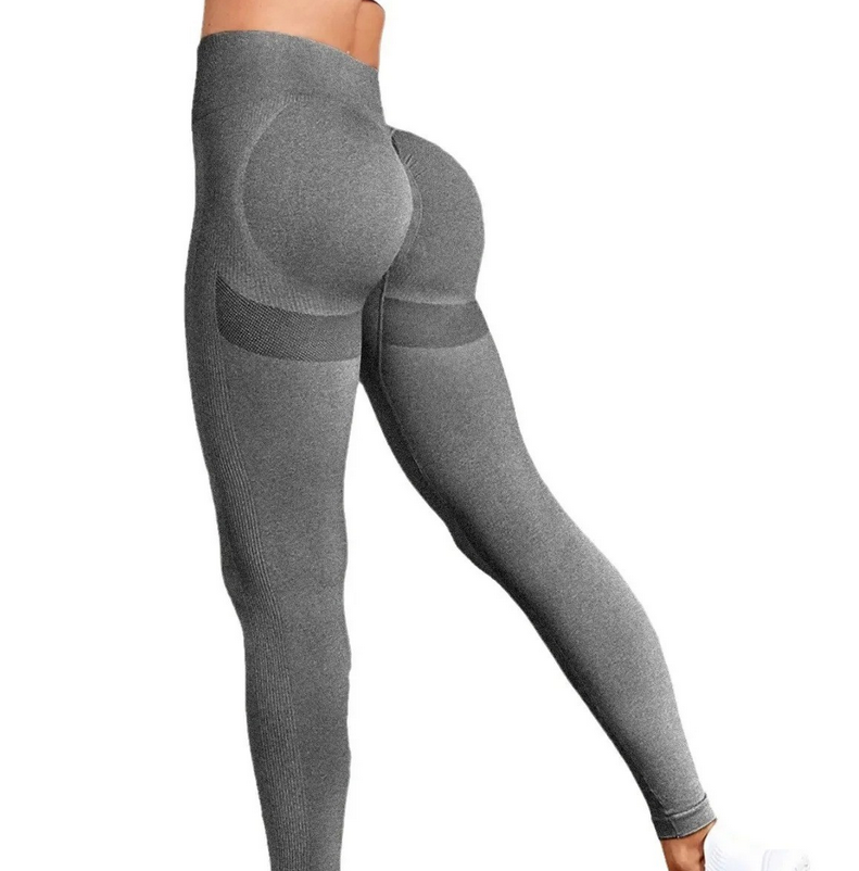 Colanti Fitness Modelatori Lungi, Push Up, Talie Inalta, Elastici, Gri Deschis - L, MIX13625-951