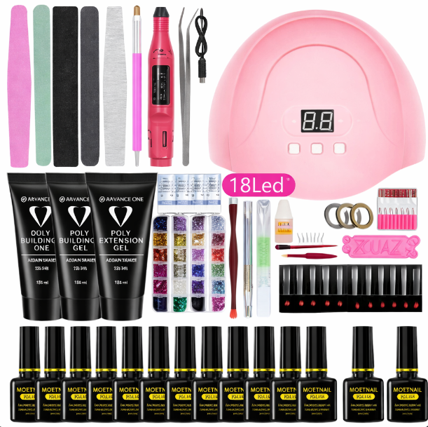 Kit Manichiură Unghii Ojă Semipermanentă și Polygel ZH10