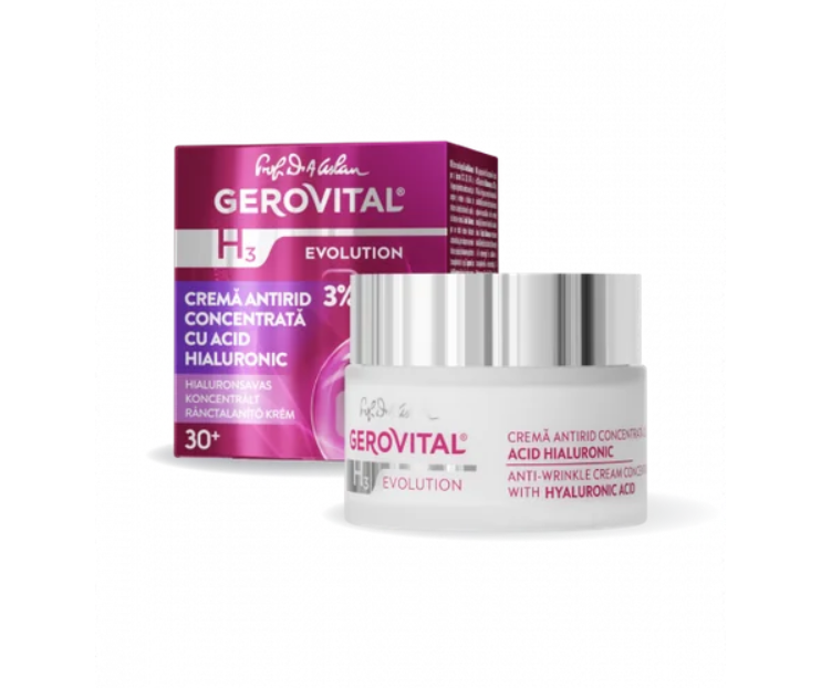GEROVITAL H3 EVOLUTION CREMA ANTIRID CONCENTRATA CU ACID HIALURONIC 50ML