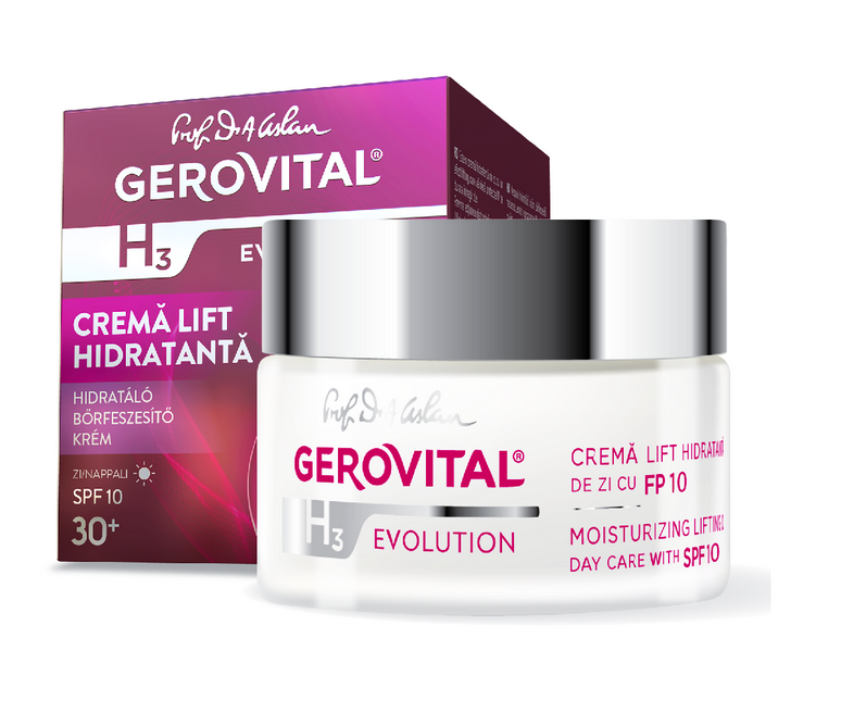 Gerovital Crema lift hidratanta cu SPF 10 H3 Evolution, 50 ml