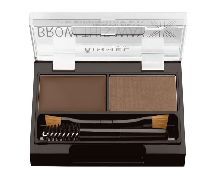 Kit pentru sprancene Rimmel London Brow This Way 002 Medium Brown
