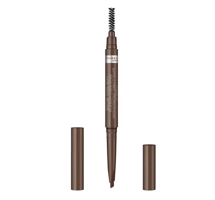 Rimmel London Creion pentru sprancene automatic Brow this Way 2-in-1 002 Medium brown