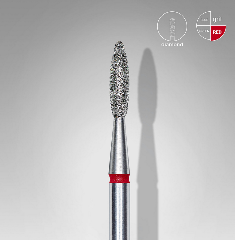 STALEKS Capat de freza diamantat flacara rosu, FA10R021/8