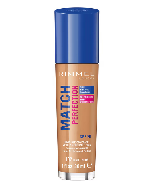 Rimmel London Fond de ten Match Perfection 102 Light Nude