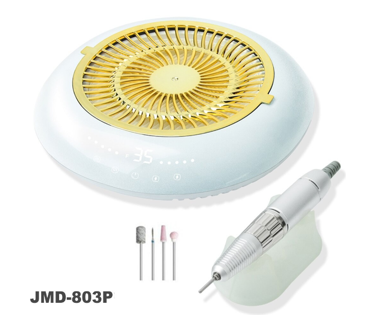 Resigilate Freza Unghii + Aspirator 2 in 1, 60W, 35.000 RPM,Alba