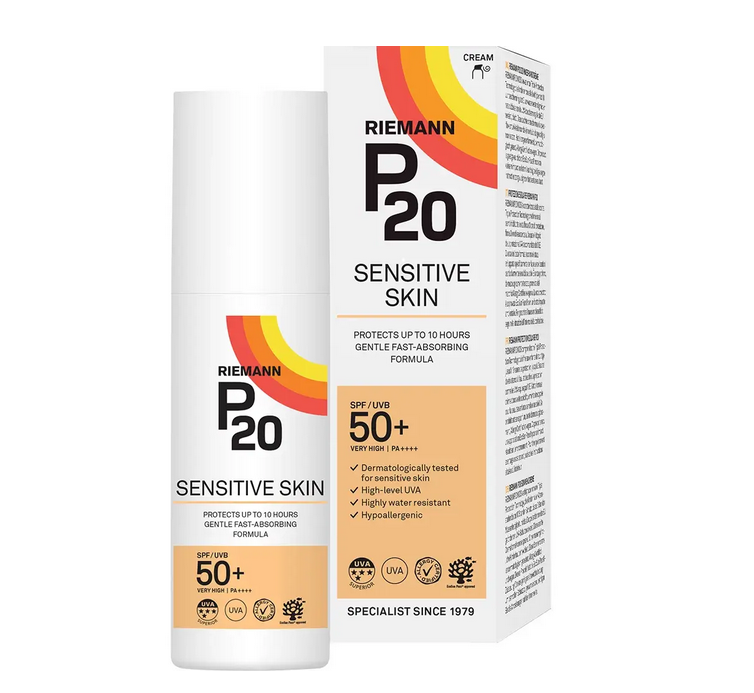 RIEMANN P20 – Cremă de corp pentru piele sensibilă SPF 50+ – 100 ml