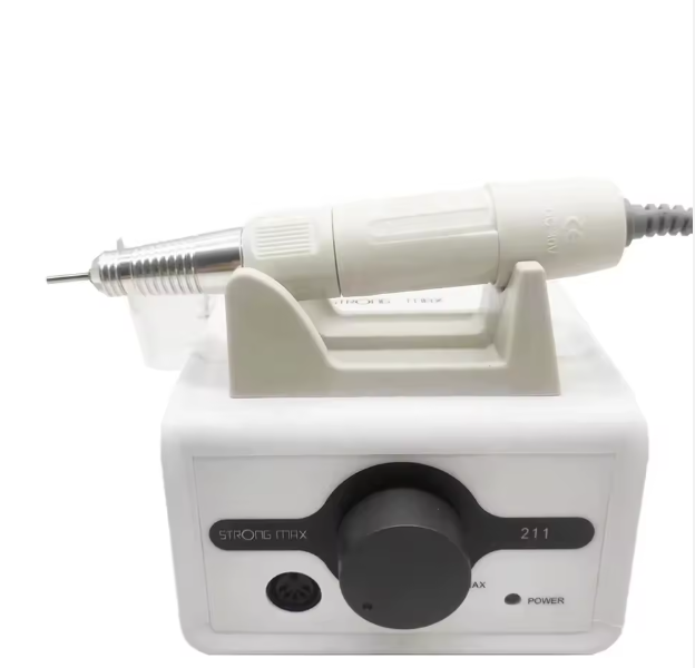 Freză Electrică Strong Max 211 Alb, 35.000 RPM pentru Manichiură și Pedichiură Profesională