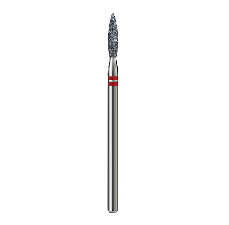 Capăt Freză Mack's Diamantat Flacără Roșu 2,3 mm D23 pentru Cuticule