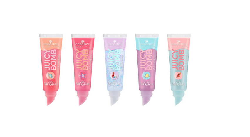 Essence Set de luciuri de buze strălucitoare Disney THE LITTLE MERMAID JUICY BOMB