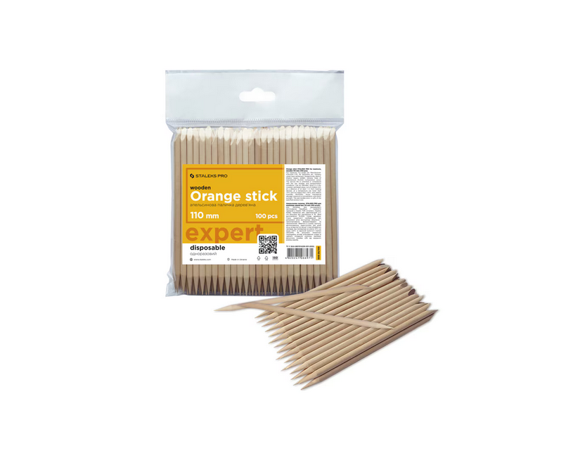 Betiosare din lemn pentru cuticule Staleks,110 mm, DOS-30/100