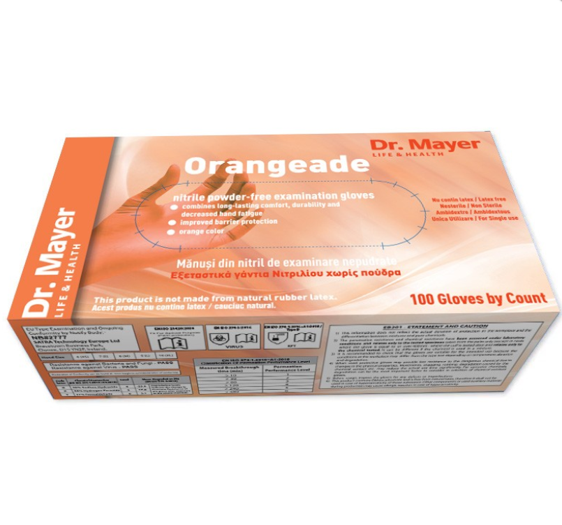 Manusi Examinare Nitril Orangeade Marimea M Dr. Mayer