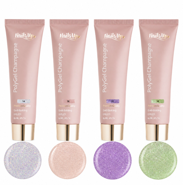NAILSUP Set 4 PolyGel Champagne 60g