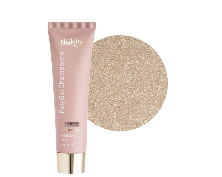Resigilat Polygel NAILSUP Champagne 42 60ml