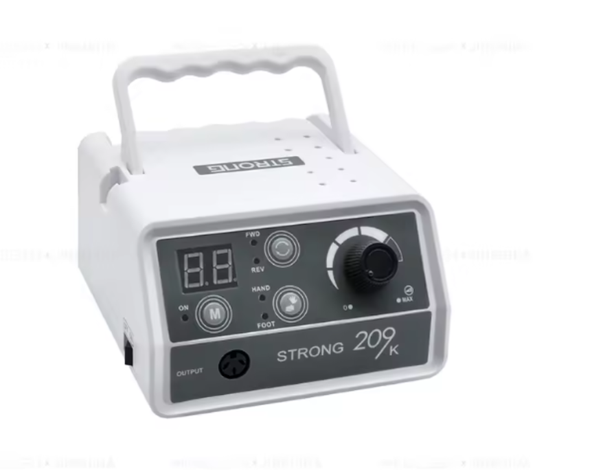 Resigilat Freză Electrică Profesională Strong 209K, 65W 45.000 RPM pentru Unghii Tehnice, Manichiură și Pedichiură