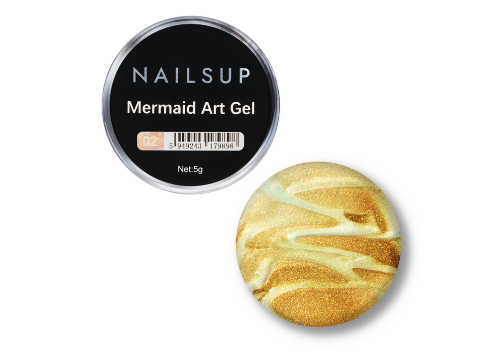Resigilat Gel NAILSUP Mermaid Art 02 5g pentru Pictură, Nail Art și Efect Sirenă