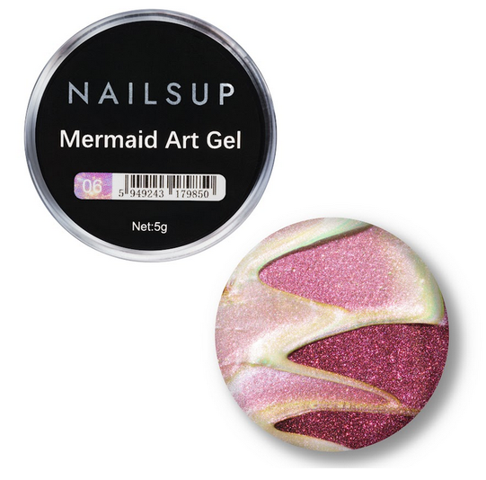 Resigilat Gel NAILSUP Mermaid Art 06 5g pentru Pictură, Nail Art și Efect Sirenă