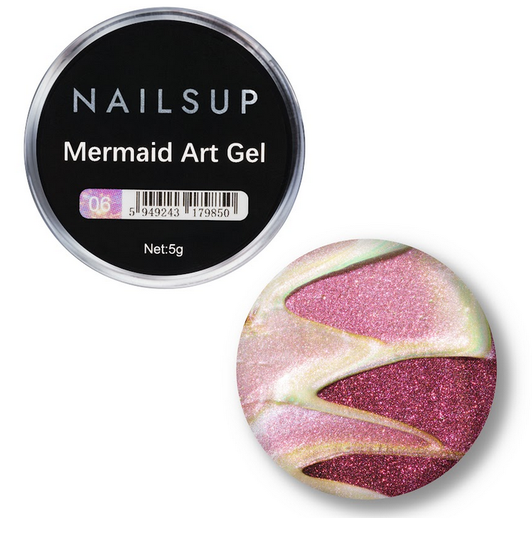 Resigilat Gel NAILSUP Mermaid Art 07 5g pentru Pictură, Nail Art și Efect Sirenă