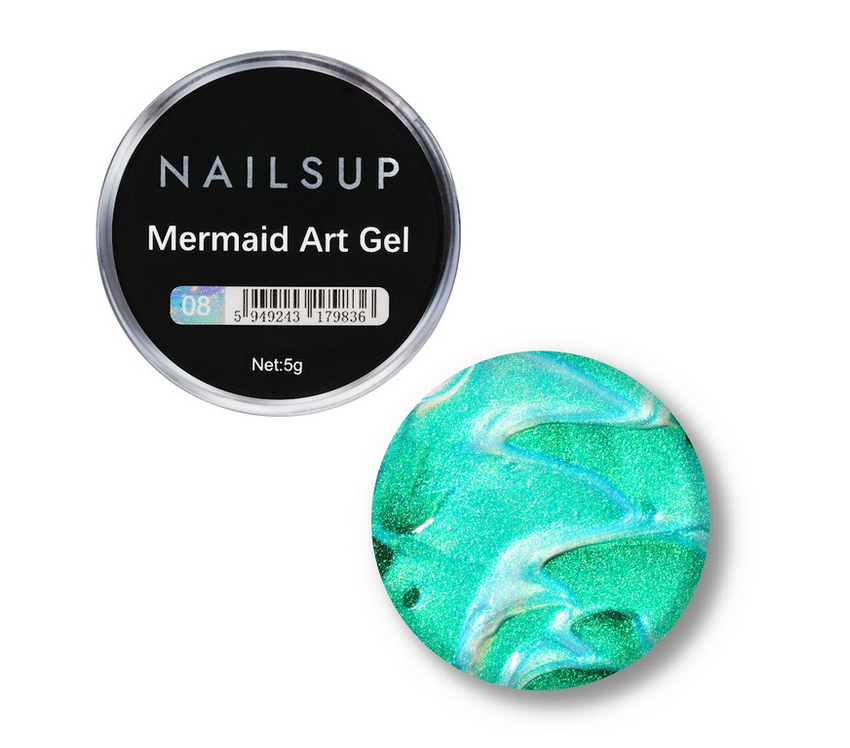 Resigilat Gel NAILSUP Mermaid Art 08 5g pentru Pictură, Nail Art și Efect Sirenă