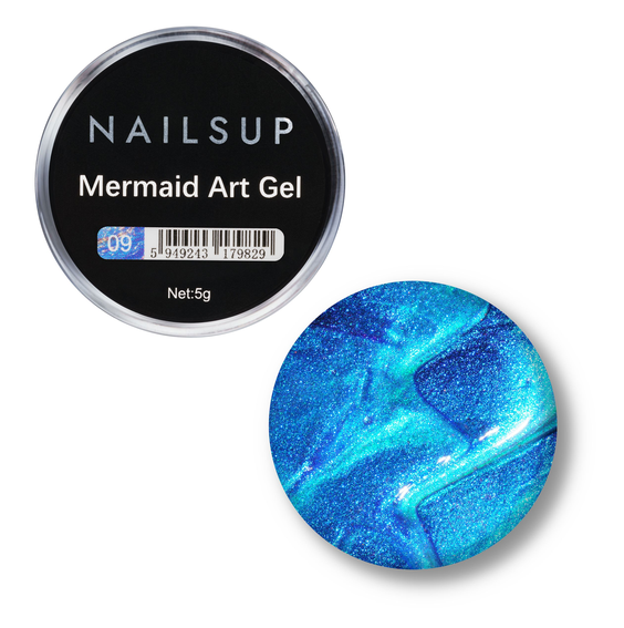 Resigilat Gel NAILSUP Mermaid Art 09 5g pentru Pictură, Nail Art și Efect Sirenă