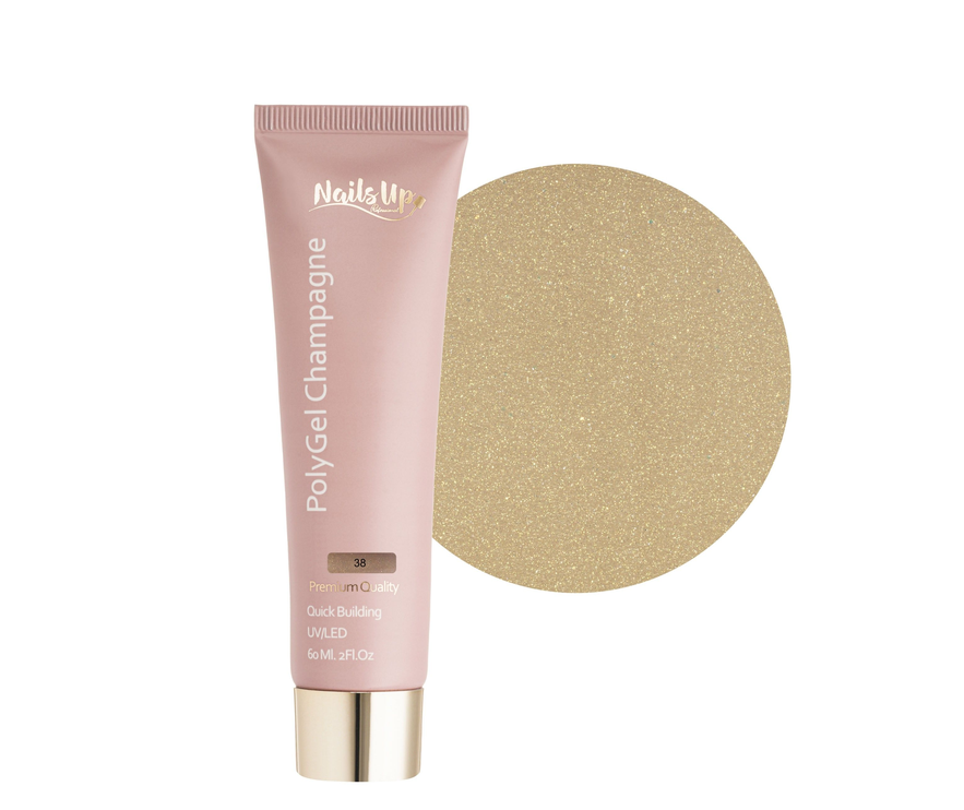Resigilat Polygel NAILSUP Champagne 38 60ml