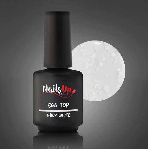 Resigilat Top Coat NAILSUP Egg Shiny White 13g