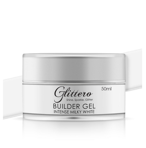 Resigilat Gel de constructie Intense Milky White Glittero 50ml