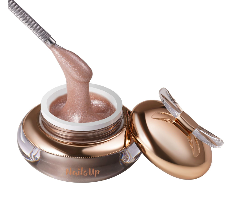 Resigilat Gel Uv Constructie unghii autonivelant NAILSUP B21 Pearly Gold 15 g