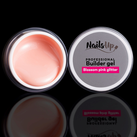 Resigilat Gel UV Constructie  NAILSUP Blossom Pink Glitter 15g