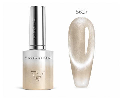 Resigilat Oja Semipermanentă Venalisa 5627 Nude Metalizat – Efect Cat Eye