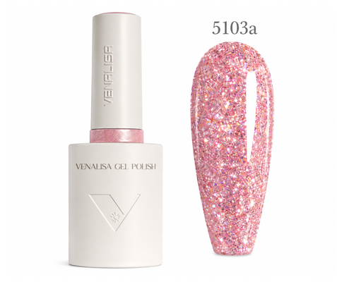 Resigilat Oja Semipermanentă Venalisa 5103A Roz Glitter Multicolor