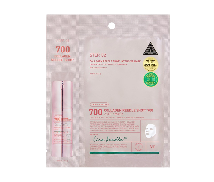 VT Cosmetics Collagen Reedle Shot 700 2Step Mask 1.5 g, 27 g