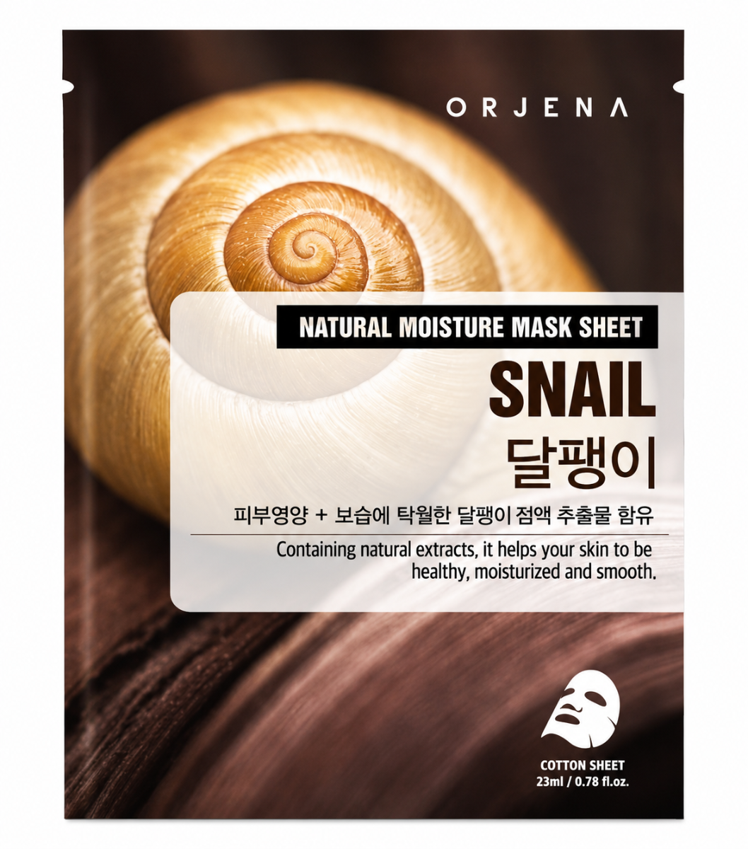Orjena Masca servetel cu extract de mucina de melc Natural Moisture Snail, 23 ml