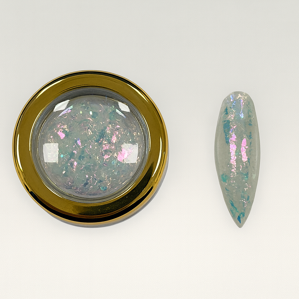 Fulgi Decor Nailsup Efect Holografic Verde/Roz