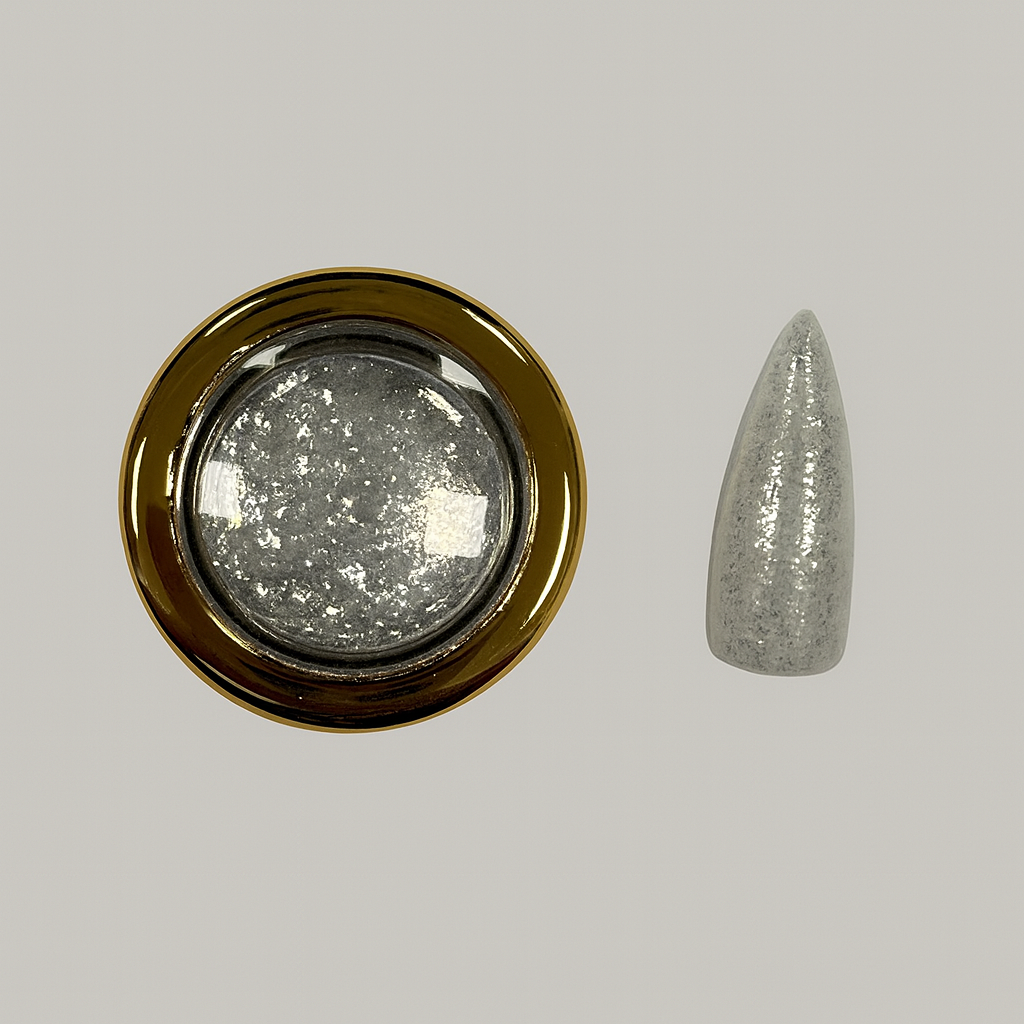 Pigment Unghii Nailsup Mirror Shine Argintiu