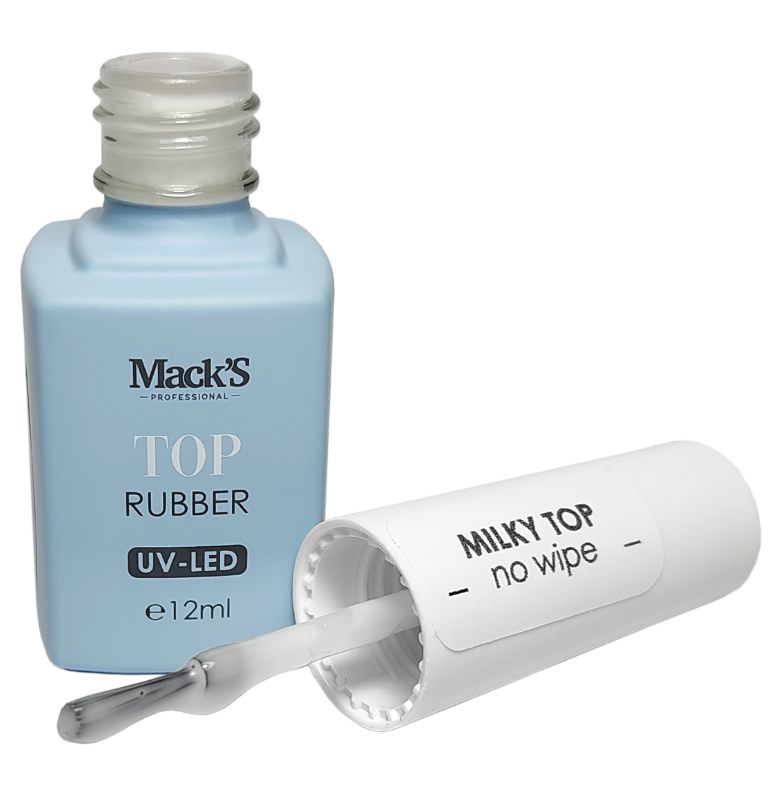 Top Coat Mack's Milky 12 ml Fără Strat de Dispersie