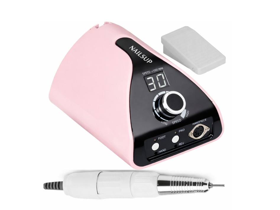 Resigilat Freza Unghii Profesională NAILSUP Roz 35.000 RPM 45W