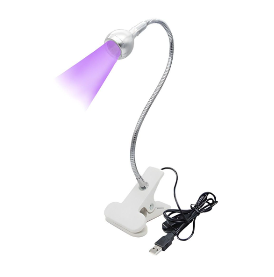 Resigilat Lampă UV/LED Ajustabilă 3W Silver cu Prindere Clip-on