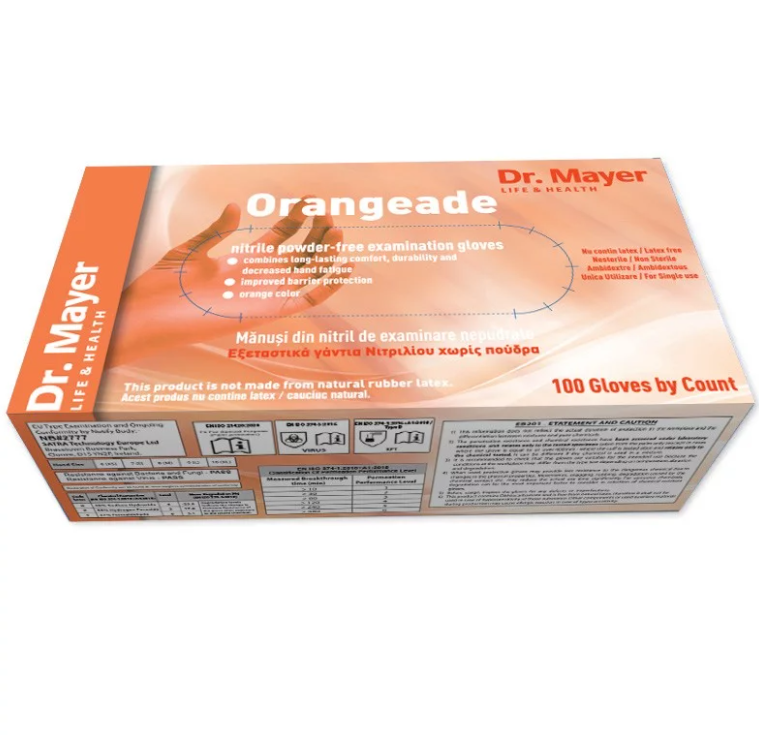 Manusi Examinare Nitril Orangeade Marimea S Dr. Mayer