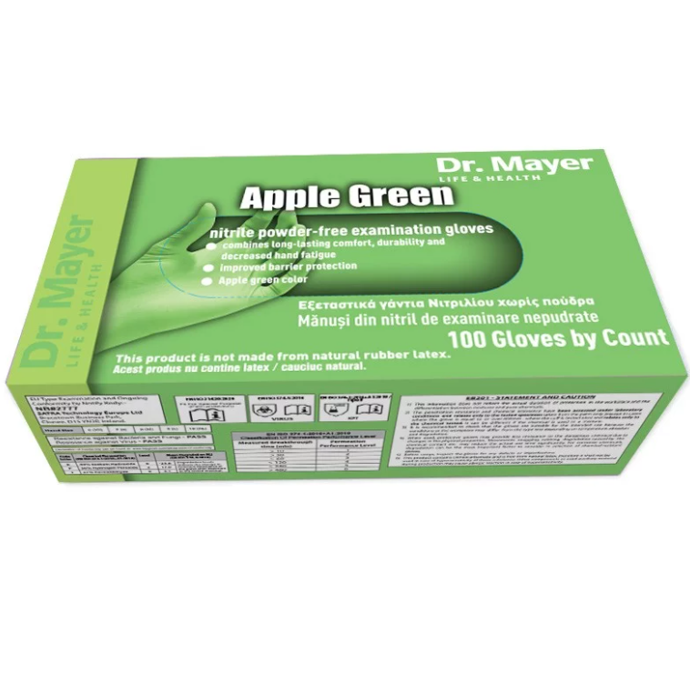 Manusi Examinare Nitril Apple Green Marimea XS Dr. Mayer