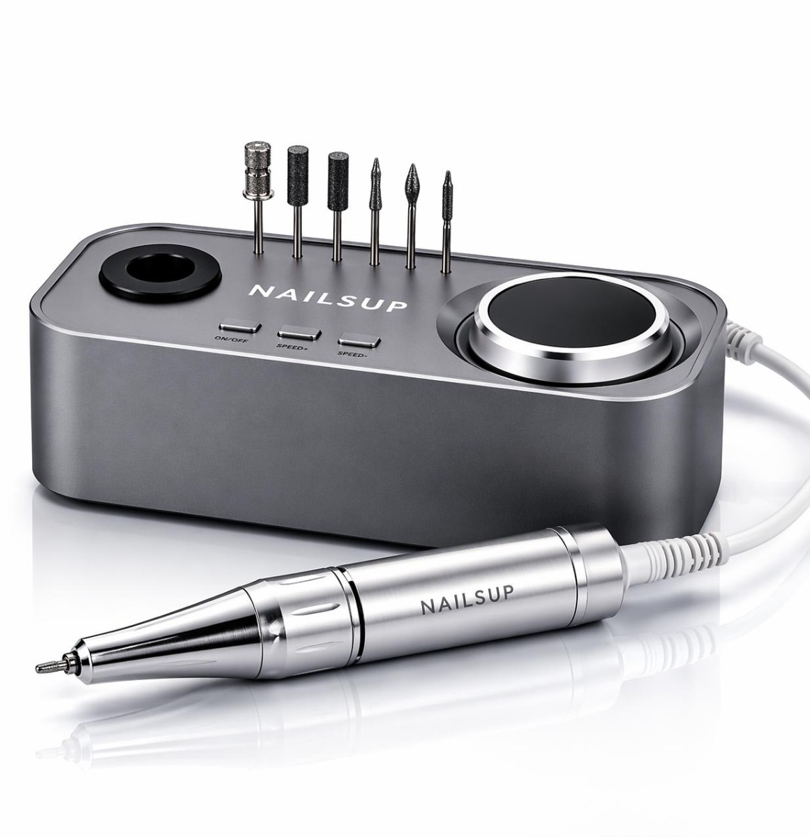 Freză Electrică Unghii NAILSUP M70, Reîncărcabilă, 40.000 RPM, 48W,lumini LED
