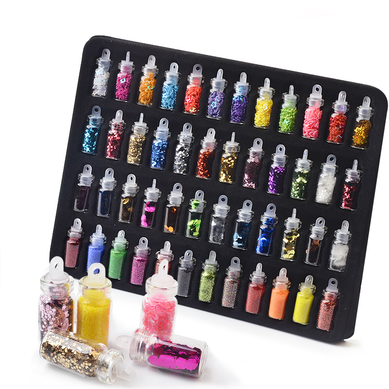 Set 48 Paiete, Sclipici, Caviar, Stelute, Inimioare Nail Art
