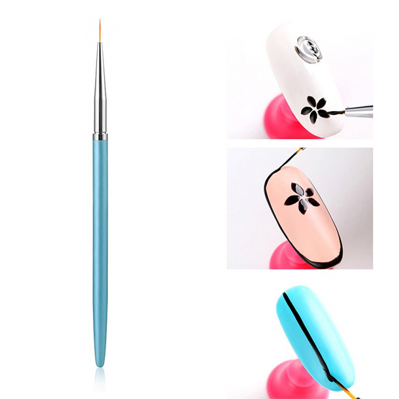 Pensula pictura rainbow linii fine albastru 11mm