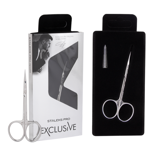 Forfecuță Cuticule Staleks Pro Exclusive Magnolie SX-22/1 cu Vârf 21 mm pentru Manichiură și Pedichiură